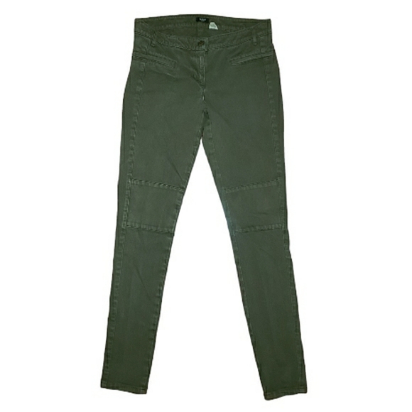 J. Crew Stretch Mid Rise Weathered Green Seam Detailing Skinny Denim Jeans 29 - Picture 16 of 16